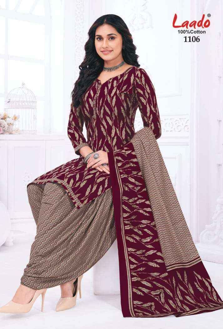 LAADO NADIYA PATIYALA VOL 11 COTTON PRINTED SALWAR SUIT WHOLESALE MARKET ( 12 CS CATALOG }