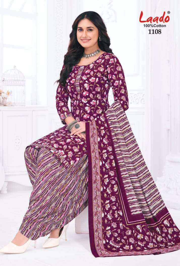 LAADO NADIYA PATIYALA VOL 11 COTTON PRINTED SALWAR SUIT WHOLESALE MARKET ( 12 CS CATALOG }