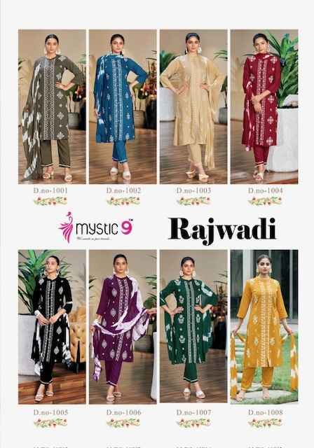 Mystic 9 Rajwadi Vol 1 Rayon Kurti Combo 8 pcs Catalogue
