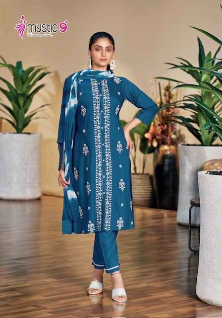 Mystic 9 Rajwadi Vol 1 Rayon Kurti Combo 8 pcs Catalogue