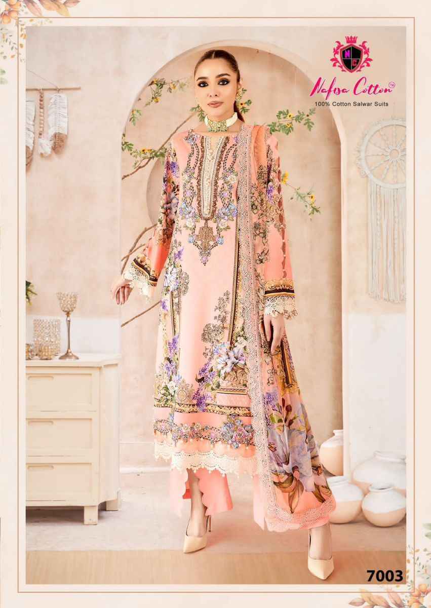 Nafisa Cotton Mahera Karachi Suits Vol 7 Cotton Dress Material 6 pcs  Catalogue