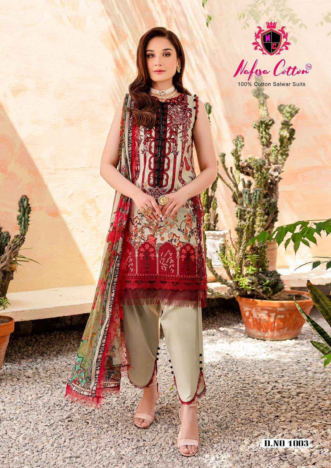 Nafisa Cotton Saniya Karachi Suits Vol 1 Ladies Cotton Dress Material { 6 pcs Catalogue }