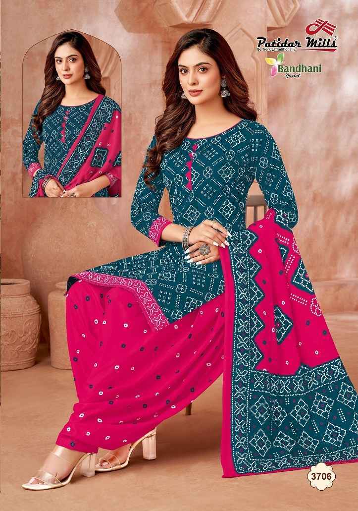 Patidar Mills Bandhani Vol 37 Cotton Dress Material 10 pcs Catalogue
