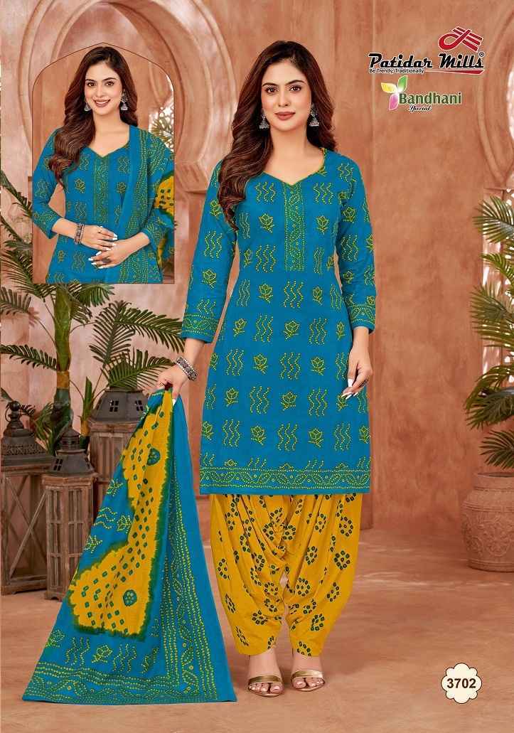 Patidar Mills Bandhani Vol 37 Cotton Dress Material 10 pcs Catalogue