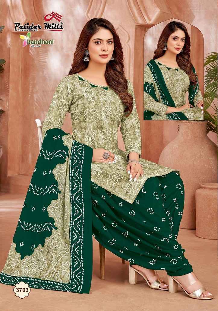 Patidar Mills Bandhani Vol 37 Cotton Dress Material 10 pcs Catalogue