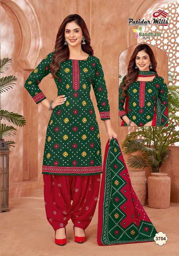 Patidar Mills Bandhani Vol 37 Cotton Dress Material 10 pcs Catalogue