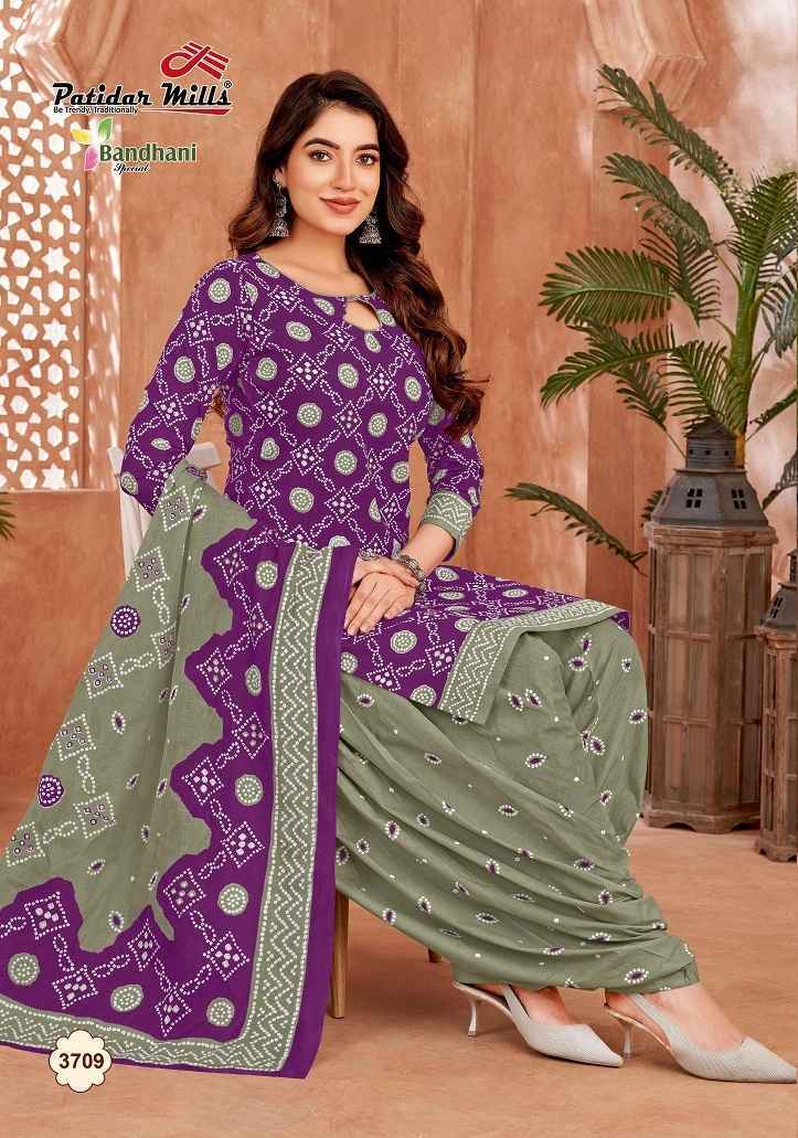 Patidar Mills Bandhani Vol 37 Cotton Dress Material 10 pcs Catalogue