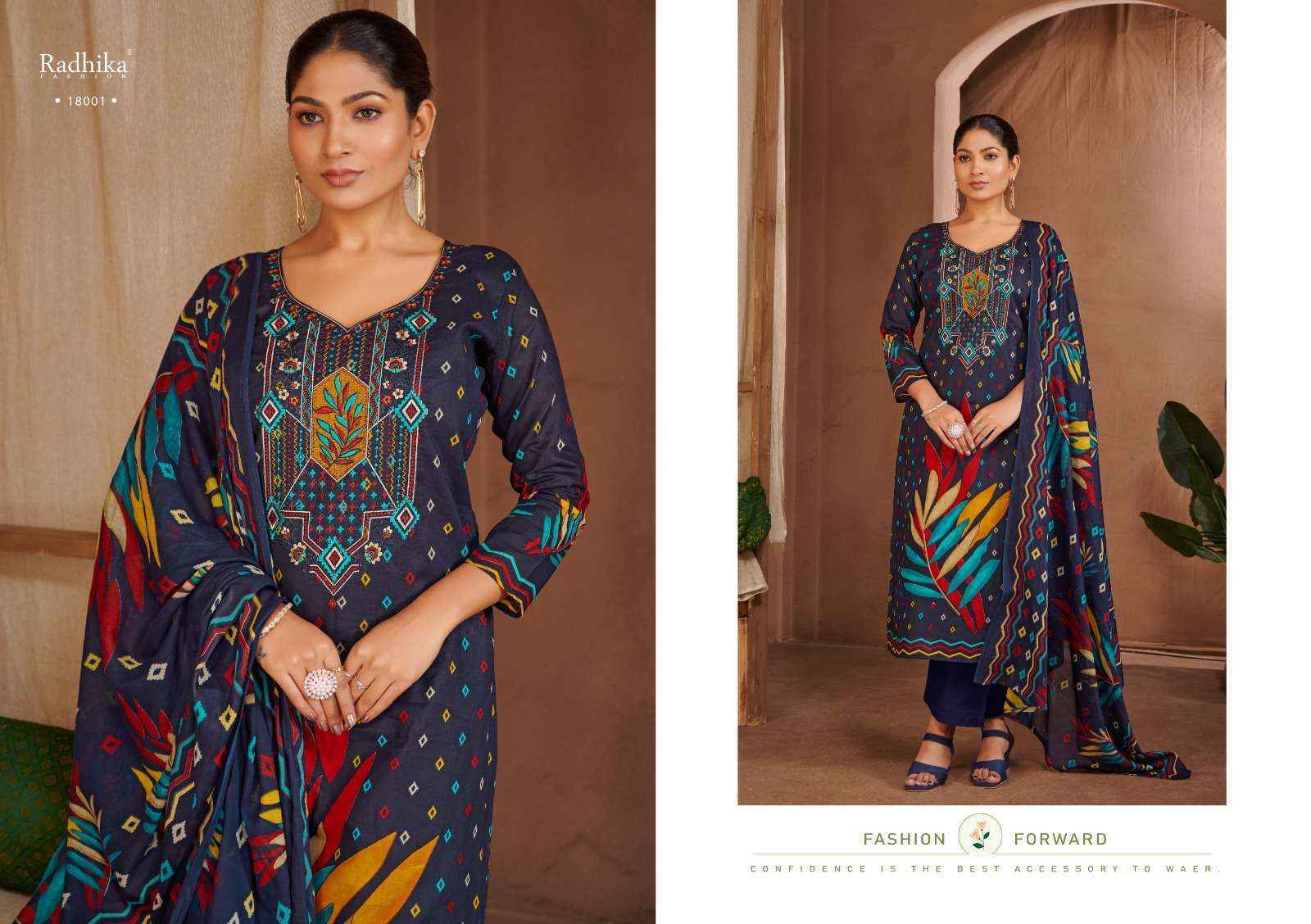Radhika Fashion Adira Lawn Cotton Dress Material 4 pcs Catalogue