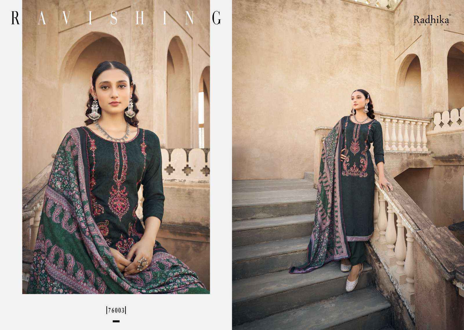 Radhika Fashion Kashmiri Shawal Vol 2 Pashmina Dress Material 6 pcs Catalogue