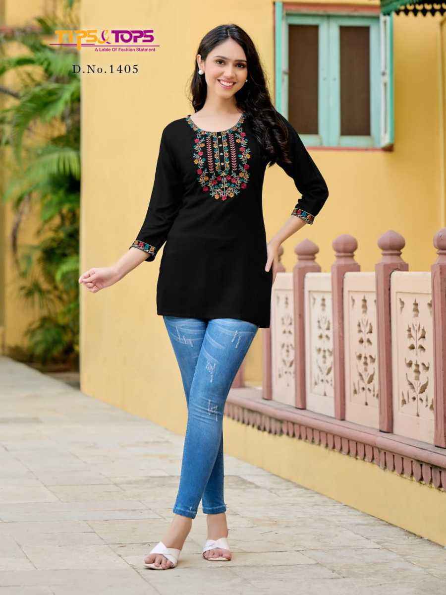 Tips & Tops Bubbly Vol 14 Rayon Slub Top 8 Pcs Catalogue