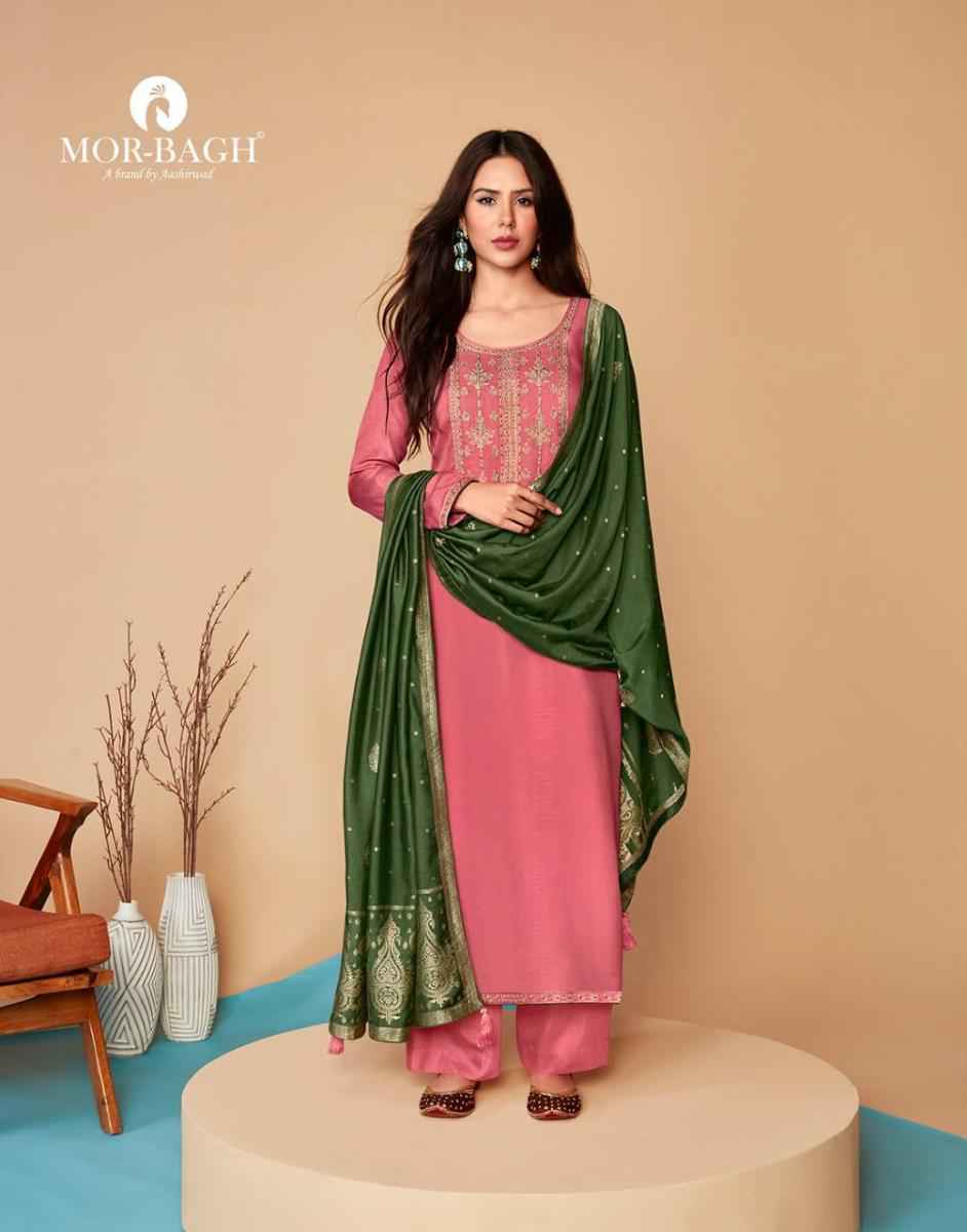 Aashirwad Mor Bagh Saaras Silk Dress Material wholesale price ( 6 pcs catalog )