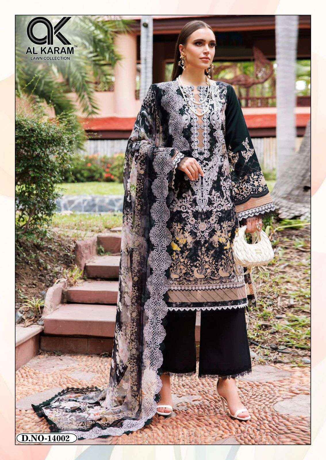 AL KARAM KESARIYA MAGIC IN PRINT VOL 14 COTTON DRESS MATERIAL ( 6 PCS CATALOGUE )