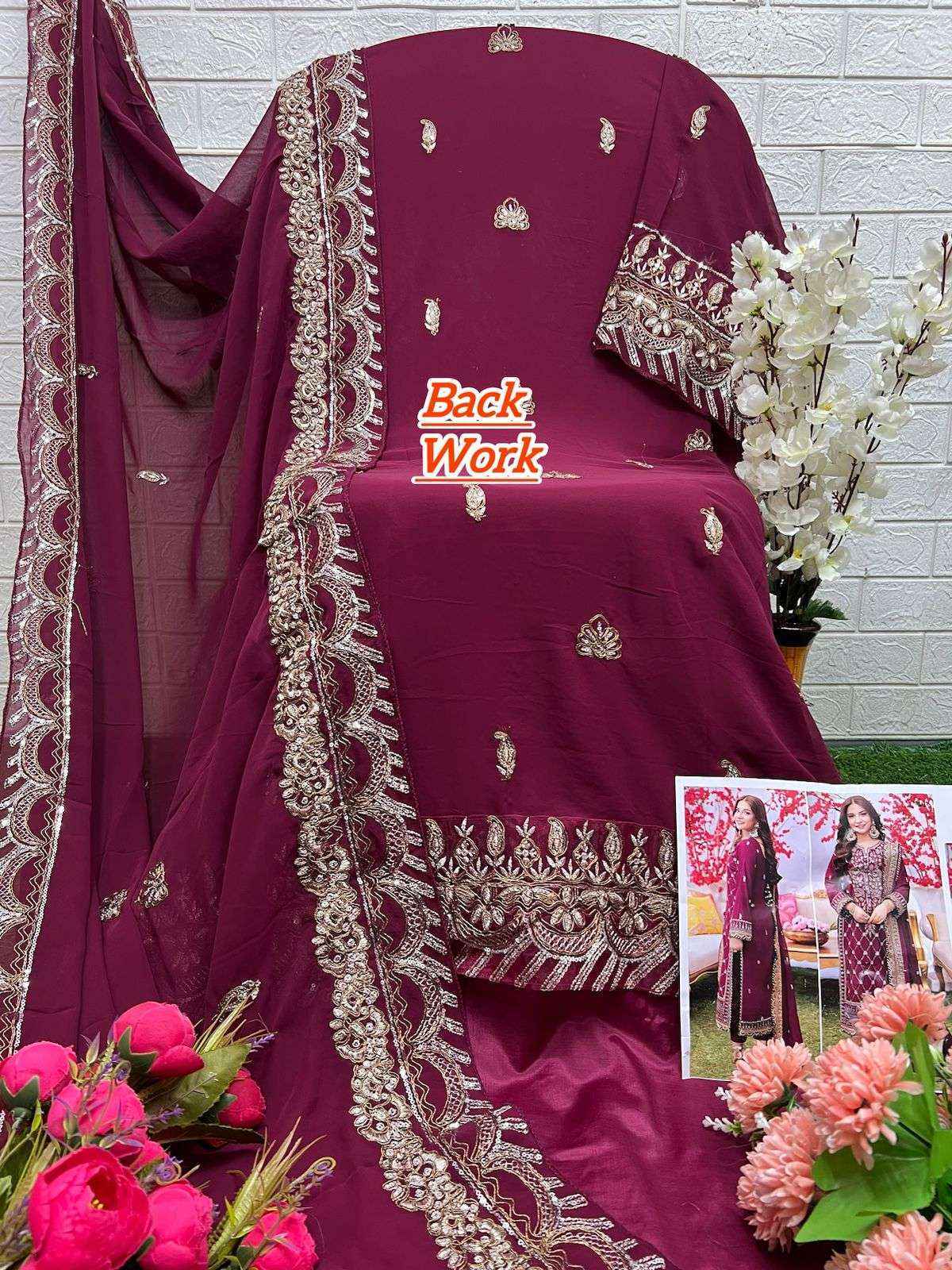AL Khushbu DNO 6024 Georgette Dress Material wholesale price ( 3 pcs catalog )