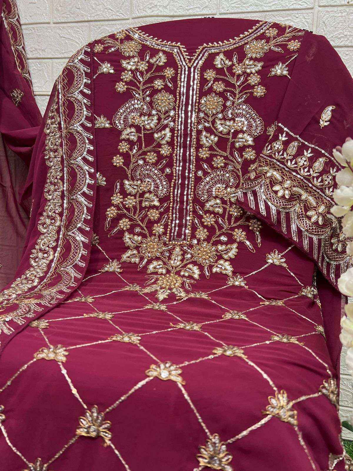 AL Khushbu DNO 6024 Georgette Dress Material wholesale price ( 3 pcs catalog )