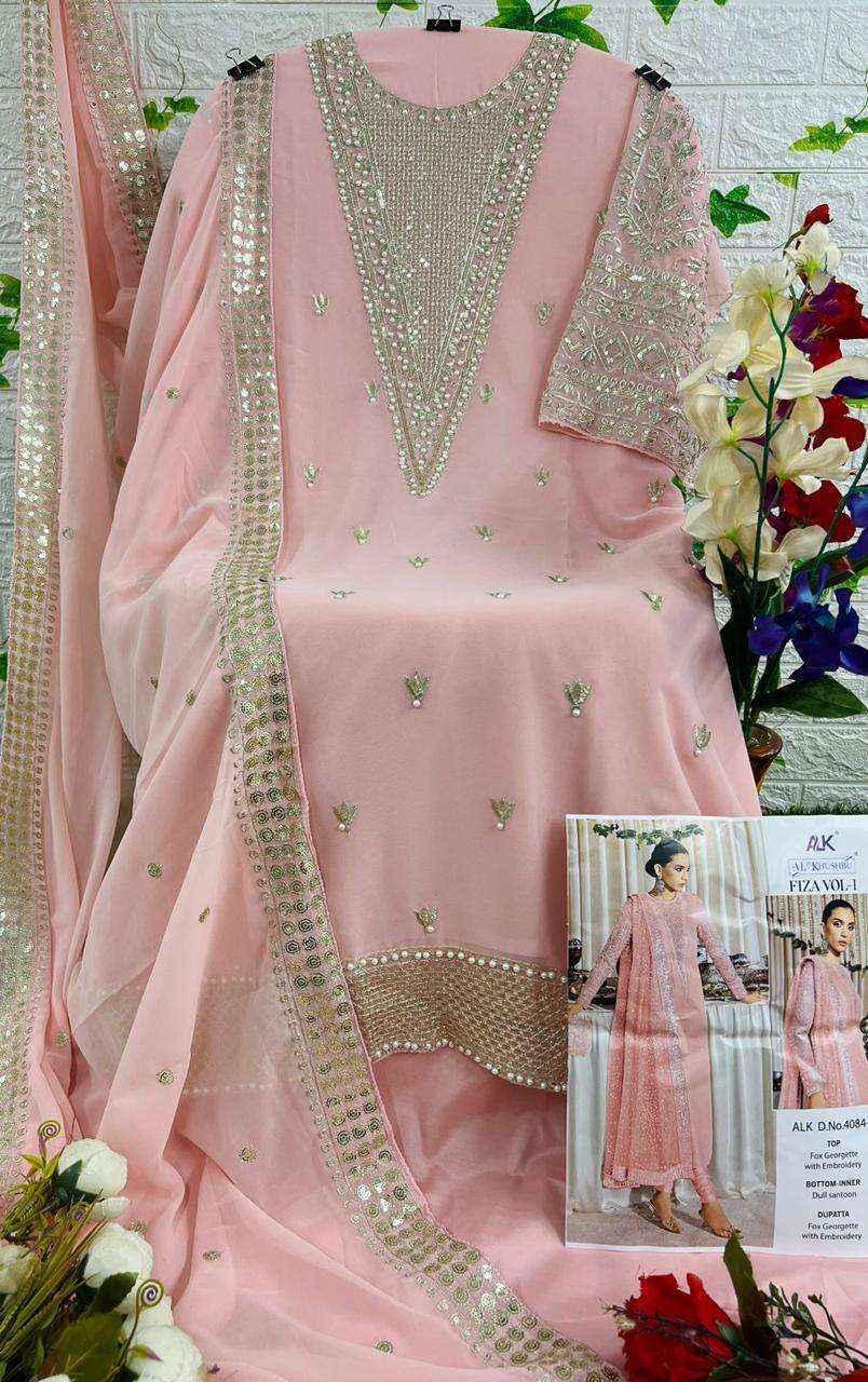 Al Khushbu Fiza Vol 1 Georgette Dress Material Wholesale Price ( 3 Pcs Catalog )