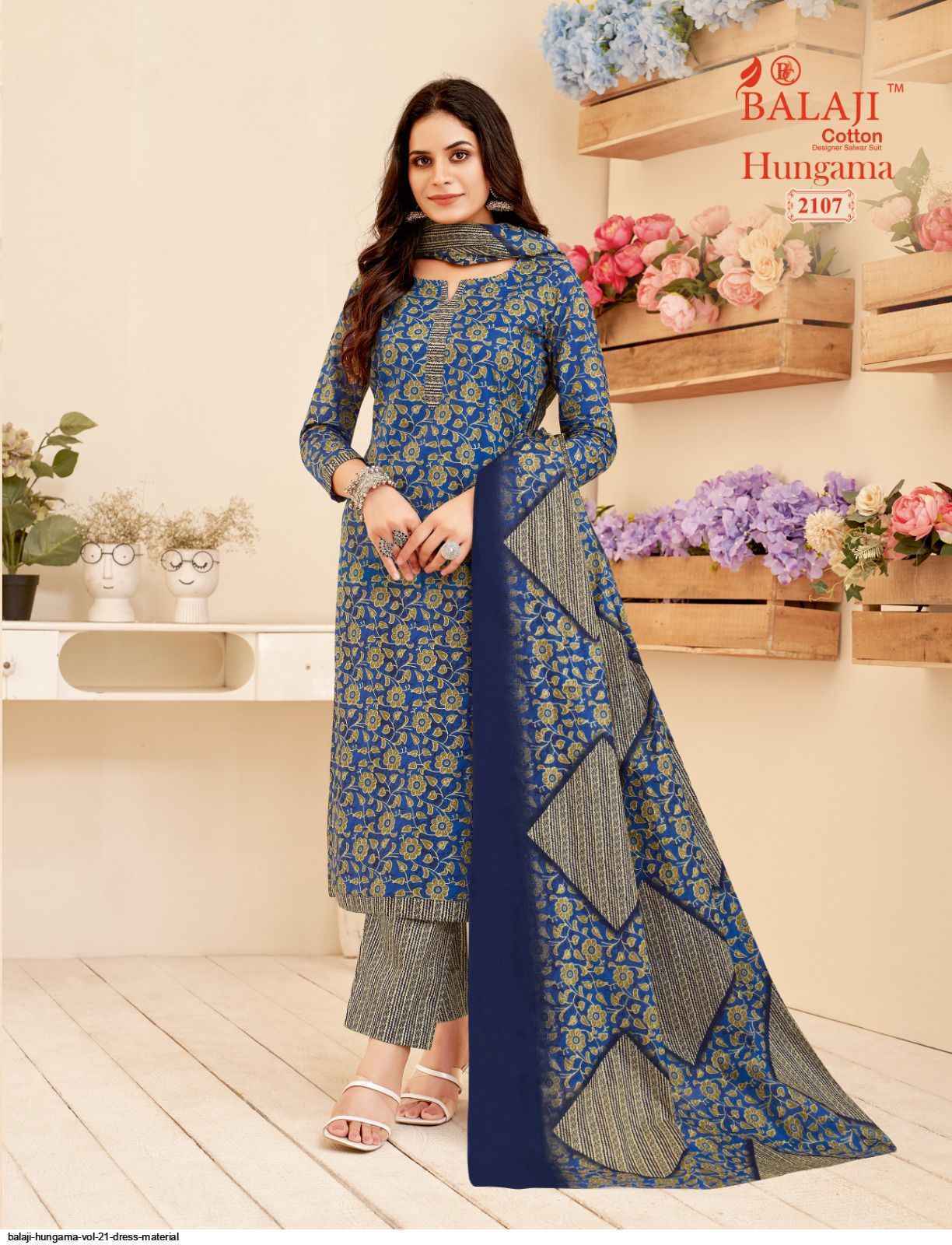 Balaji Cotton Hangama Vol 21 Wholesale Salwar Suits ( 12 pcs Catalogue )