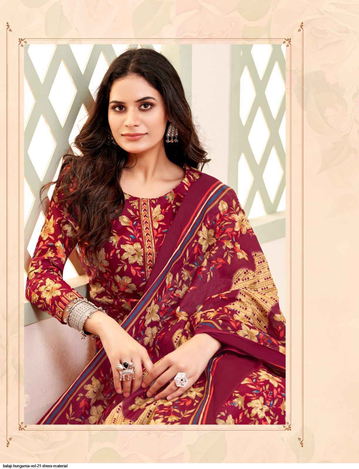 Balaji Cotton Hangama Vol 21 Wholesale Salwar Suits ( 12 pcs Catalogue )