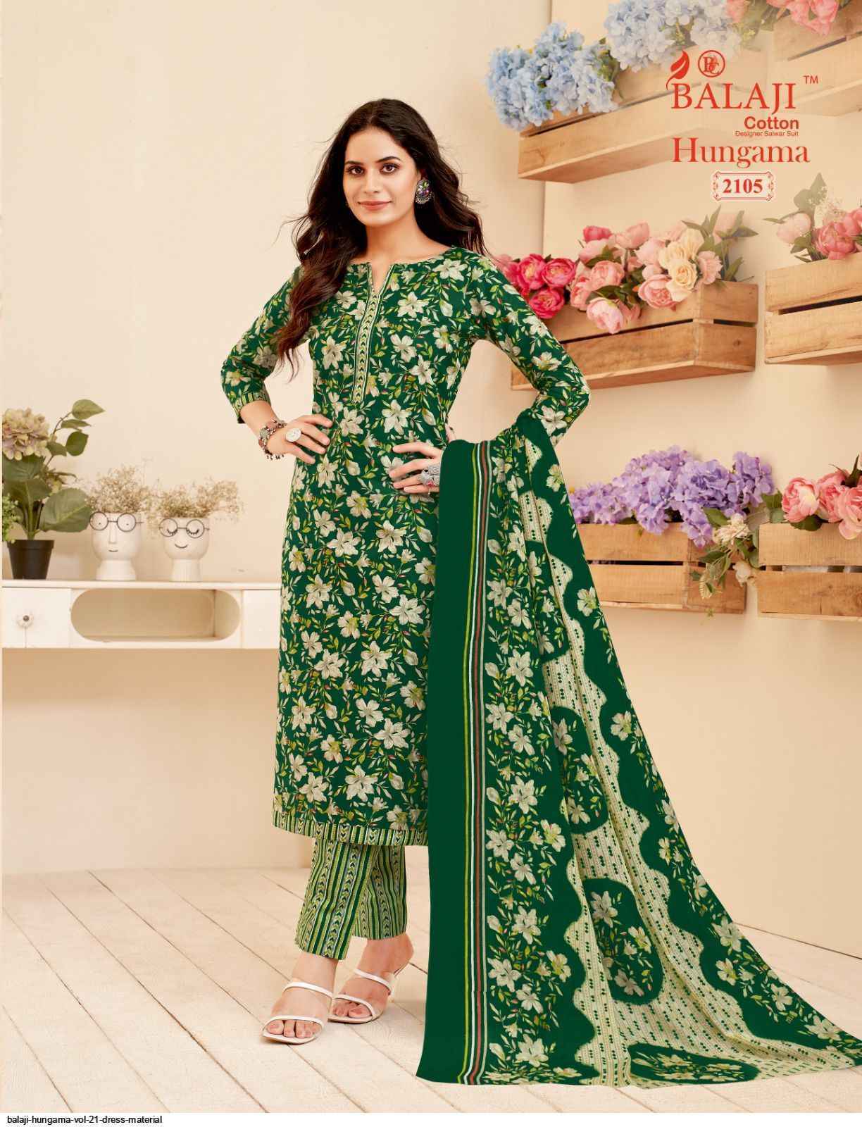 Balaji Cotton Hangama Vol 21 Wholesale Salwar Suits ( 12 pcs Catalogue )