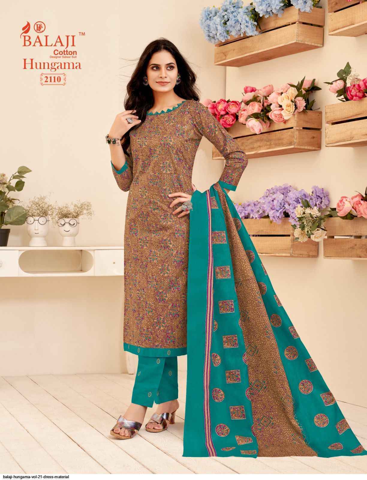 Balaji Cotton Hangama Vol 21 Wholesale Salwar Suits ( 12 pcs Catalogue )