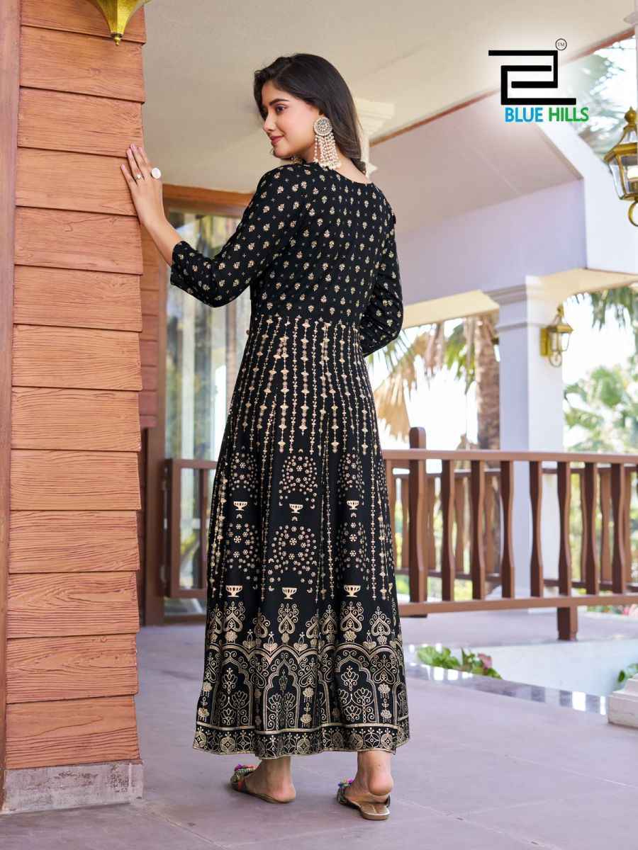 Blue Hills Pushpa 2 Wholesale Rayon Anarkali Gown ( 8 pcs Catalogue )