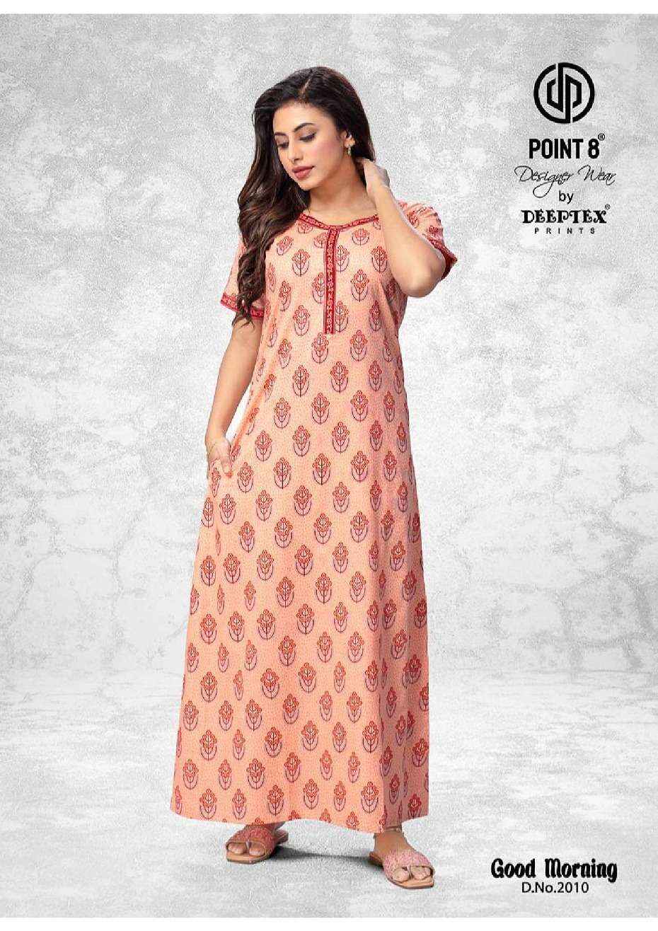 Deeptex Prints Good Morning Vol 2 Wholesale Pure Cotton Nighty ( 10 Pcs Catalogue )