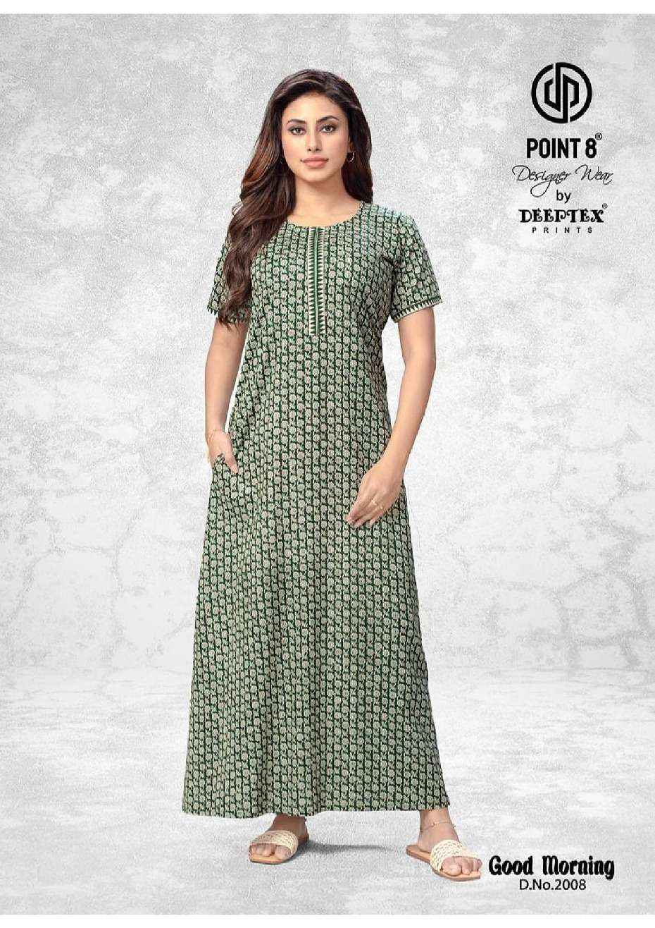 Deeptex Prints Good Morning Vol 2 Wholesale Pure Cotton Nighty ( 10 Pcs Catalogue )