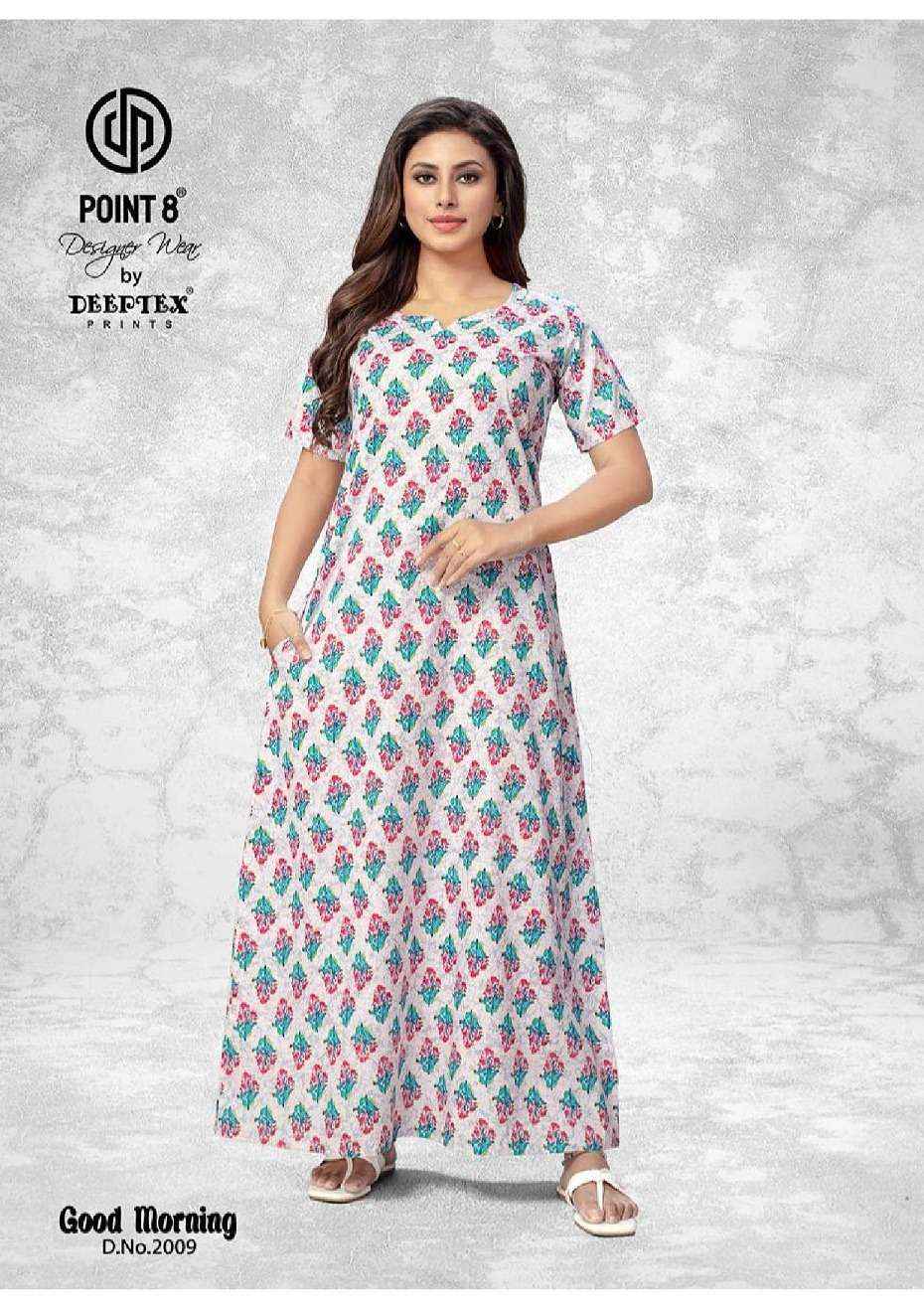 Deeptex Prints Good Morning Vol 2 Wholesale Pure Cotton Nighty ( 10 Pcs Catalogue )