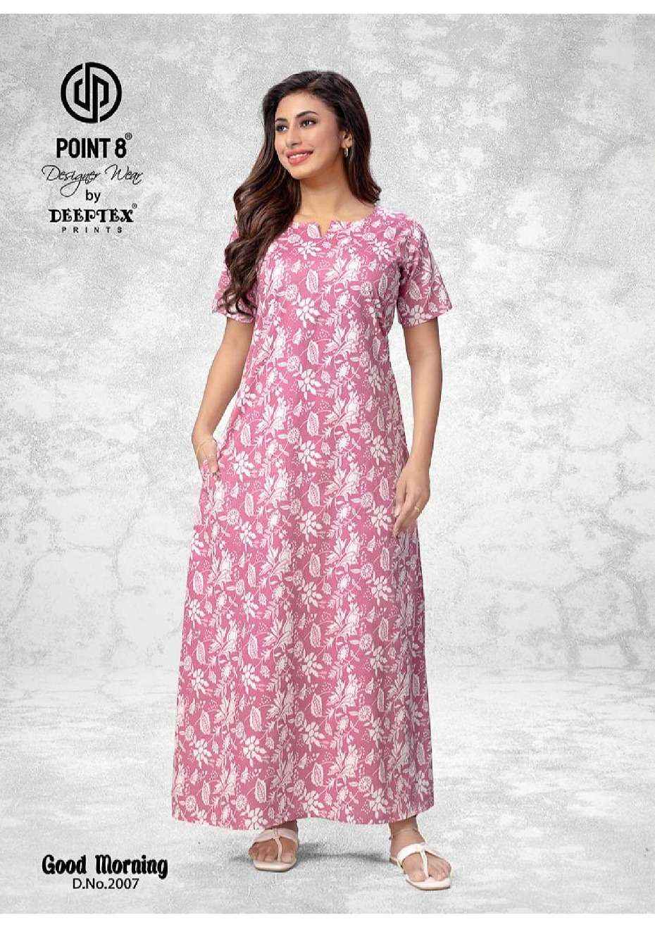 Deeptex Prints Good Morning Vol 2 Wholesale Pure Cotton Nighty ( 10 Pcs Catalogue )