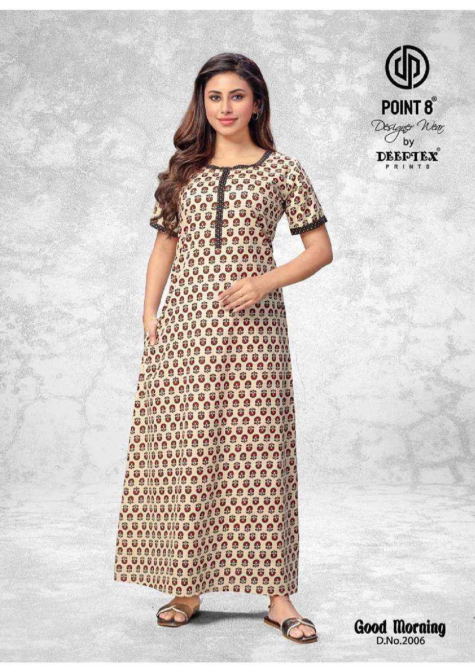 Deeptex Prints Good Morning Vol 2 Wholesale Pure Cotton Nighty ( 10 Pcs Catalogue )