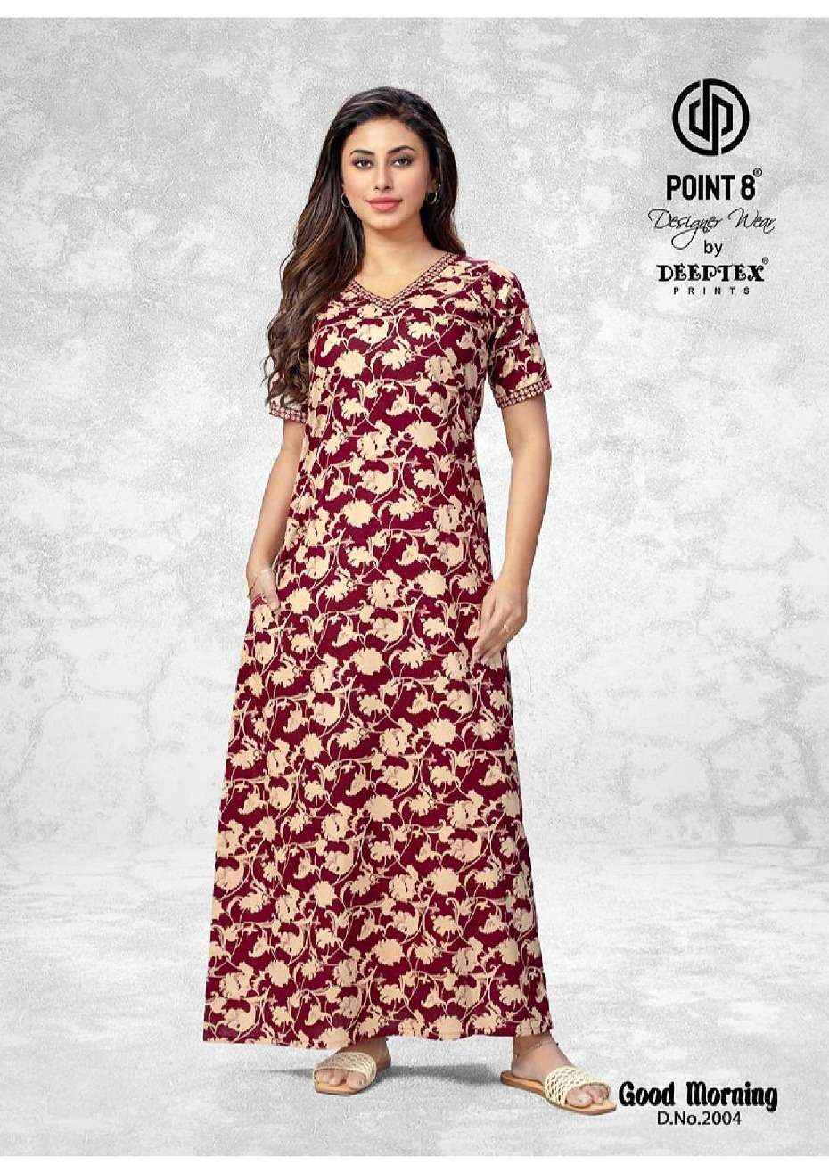 Deeptex Prints Good Morning Vol 2 Wholesale Pure Cotton Nighty ( 10 Pcs Catalogue )