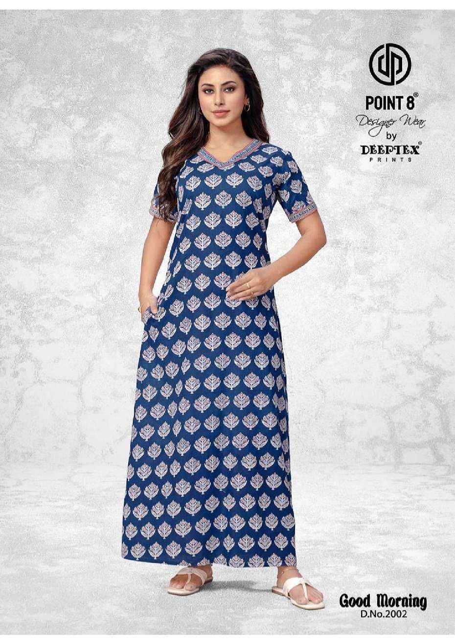 Deeptex Prints Good Morning Vol 2 Wholesale Pure Cotton Nighty ( 10 Pcs Catalogue )