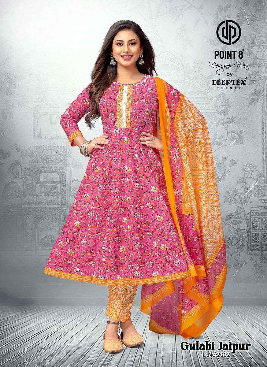 Deeptex Prints Gulabi Jaipur Vol 2 Wholesale Readymade Cotton Suits ( 8 pcs Catalogue )