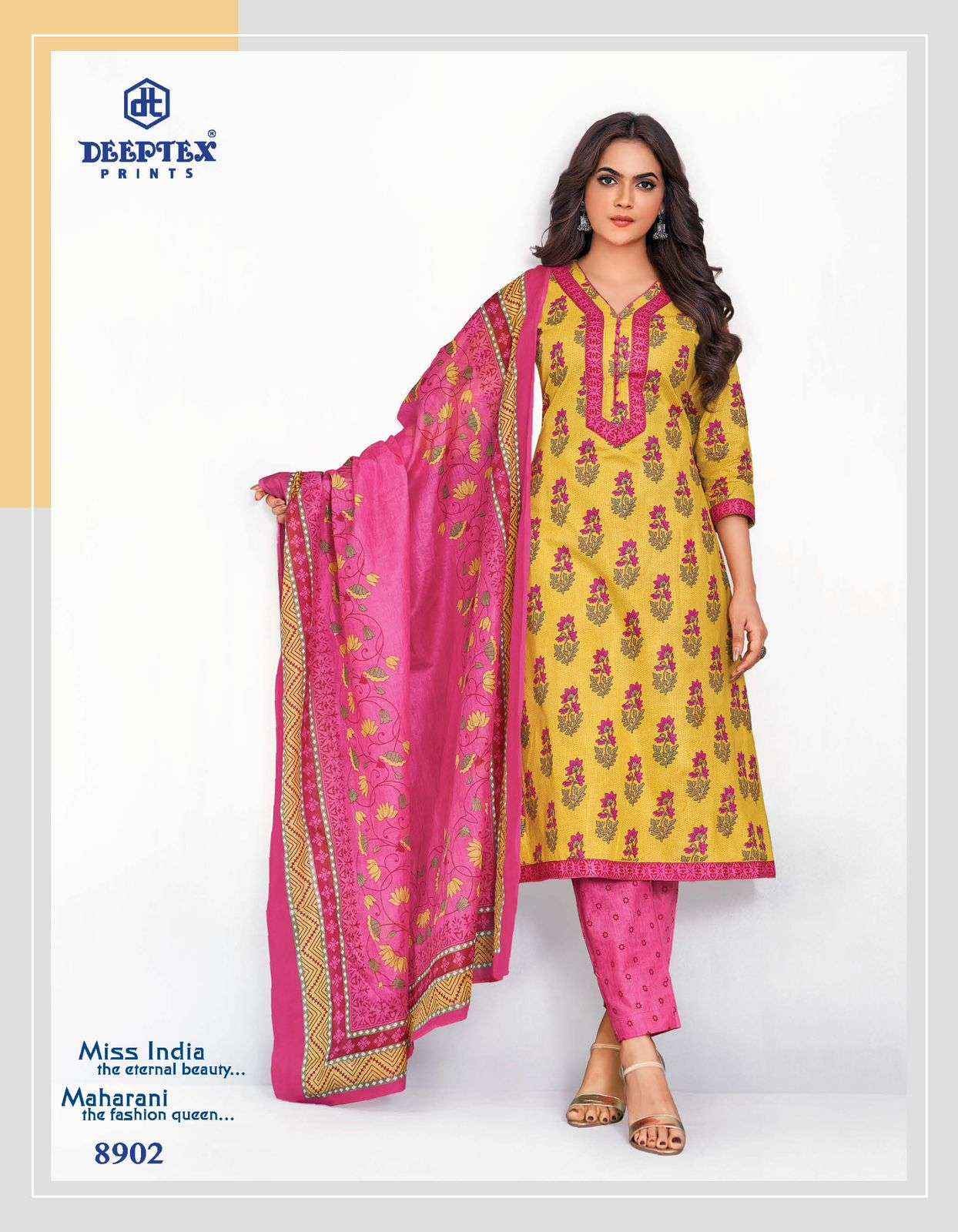 Deeptex Prints Miss India Vol 89 Pure Cotton Salwar Suits ( 16 Pcs Catalogue )