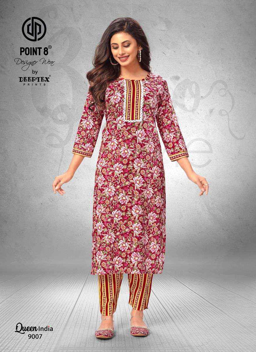 Deeptex Prints Queen India Vol 9 Kurti With Pant Wholesale Price ( 10 Pcs Catalogue )