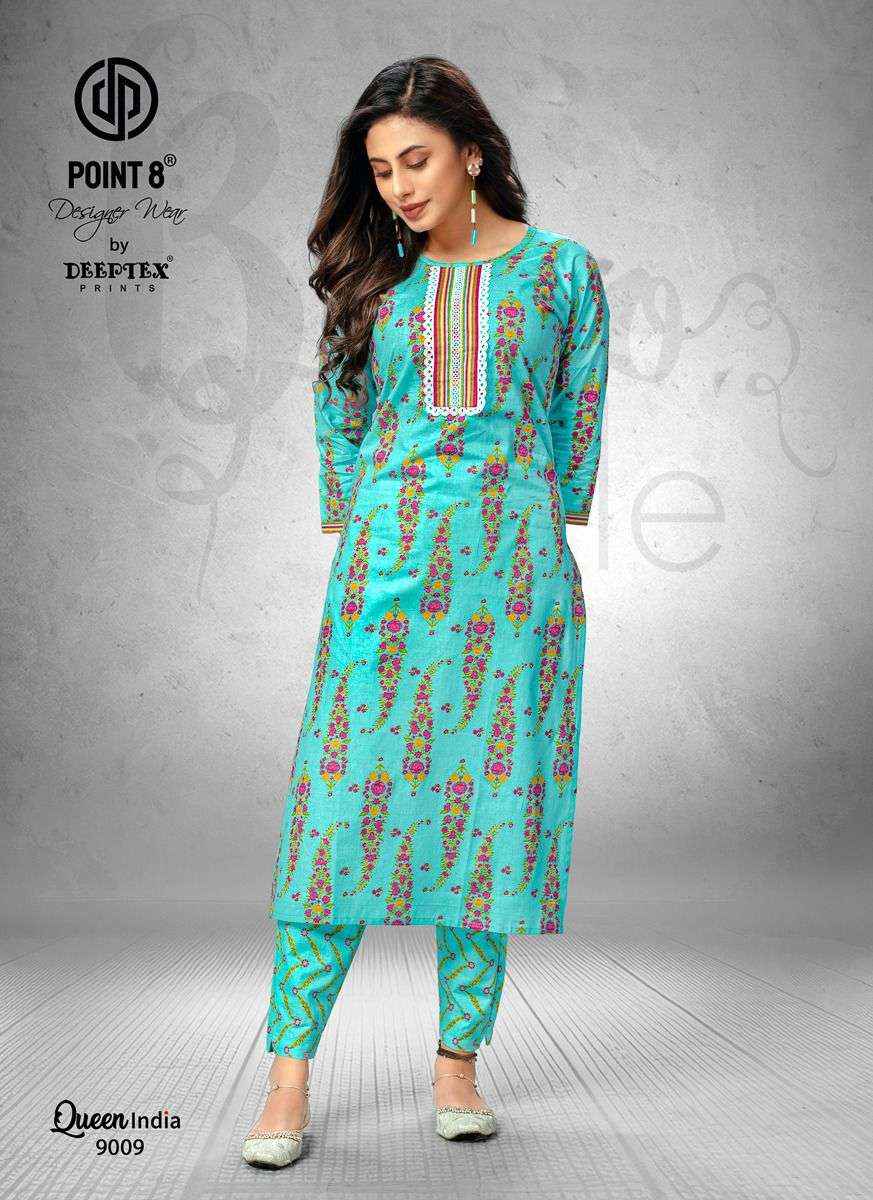 Deeptex Prints Queen India Vol 9 Kurti With Pant Wholesale Price ( 10 Pcs Catalogue )