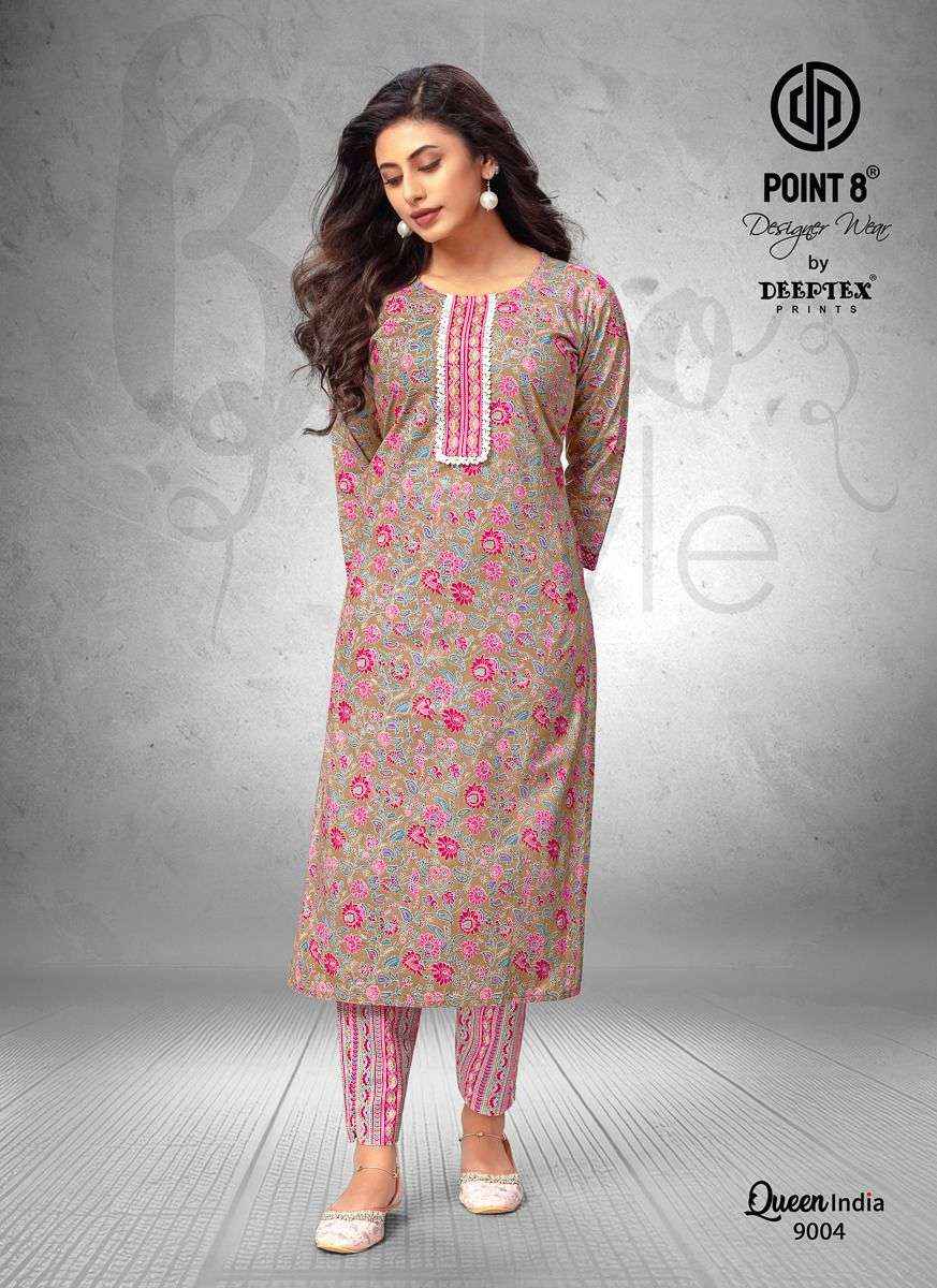 Deeptex Prints Queen India Vol 9 Kurti With Pant Wholesale Price ( 10 Pcs Catalogue )