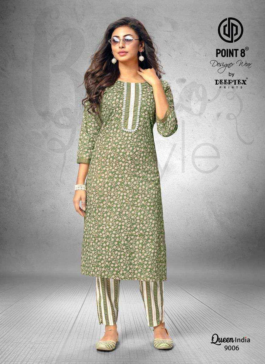 Deeptex Prints Queen India Vol 9 Kurti With Pant Wholesale Price ( 10 Pcs Catalogue )