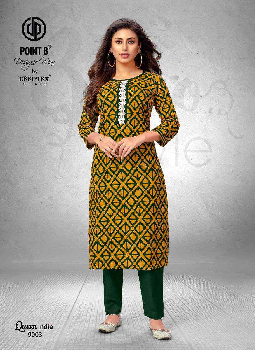 Deeptex Prints Queen India Vol 9 Kurti With Pant Wholesale Price ( 10 Pcs Catalogue )
