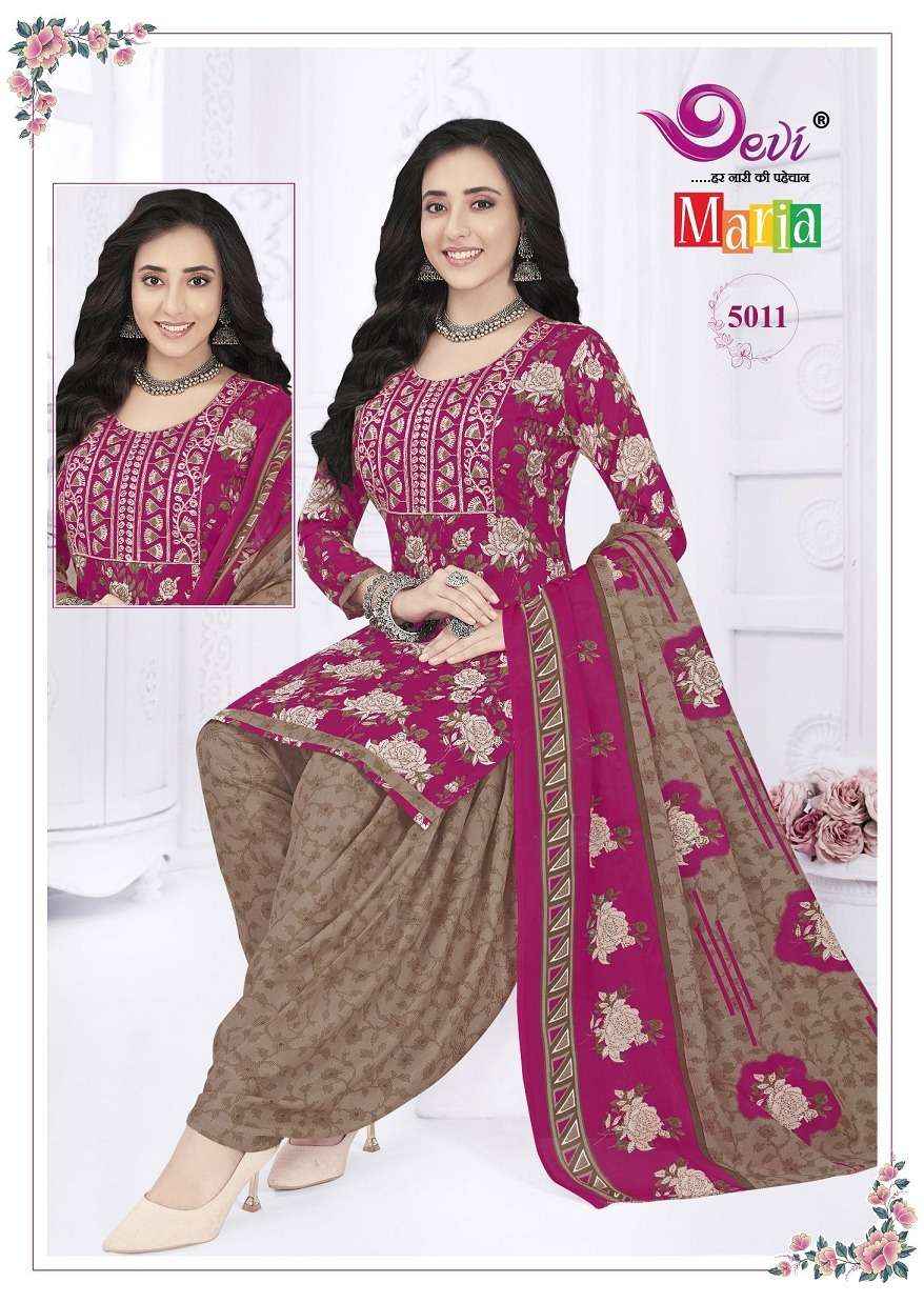Devi Maria Vol 5 Wholesale Cotton Readymade With Inner Lining Suits ( 12 Pcs Catalogue )