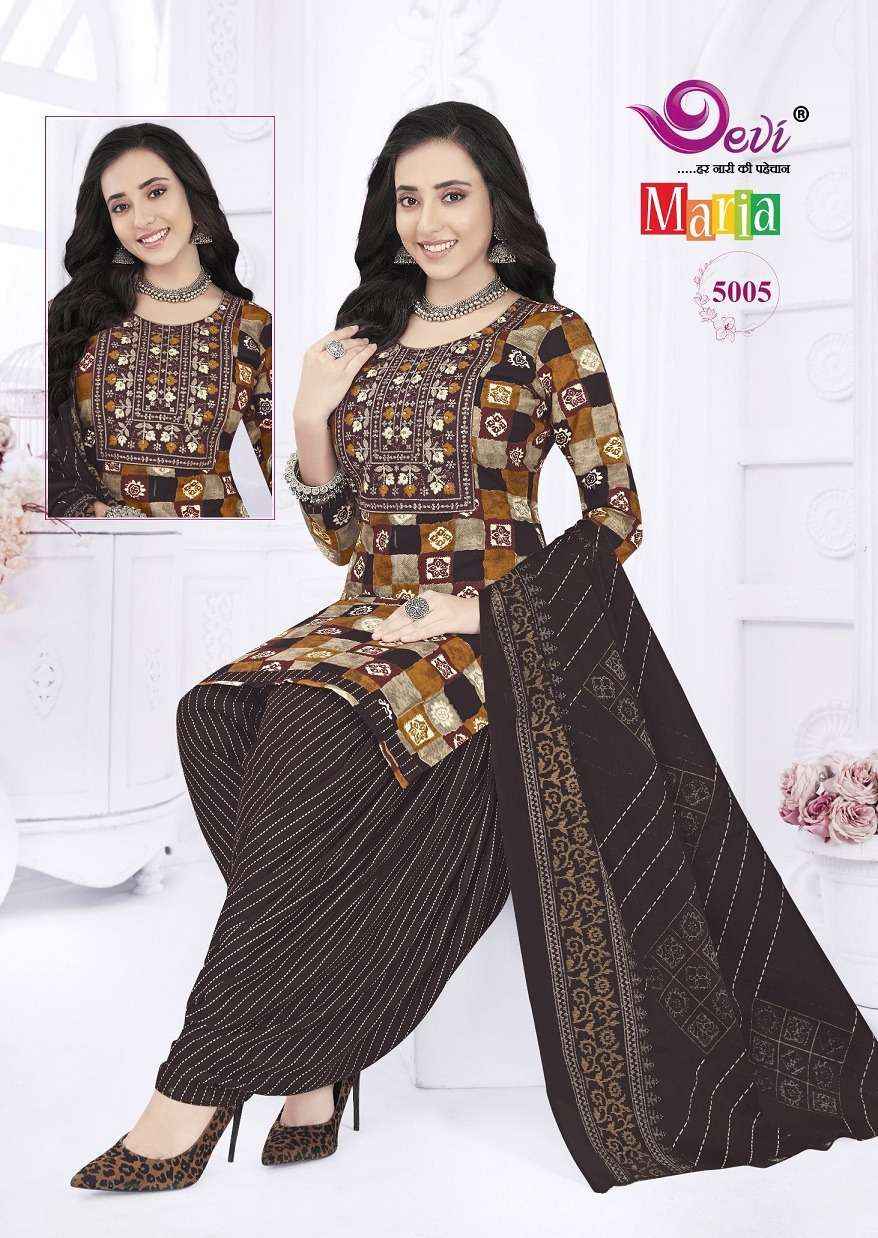 Devi Maria Vol 5 Wholesale Cotton Readymade With Inner Lining Suits ( 12 Pcs Catalogue )