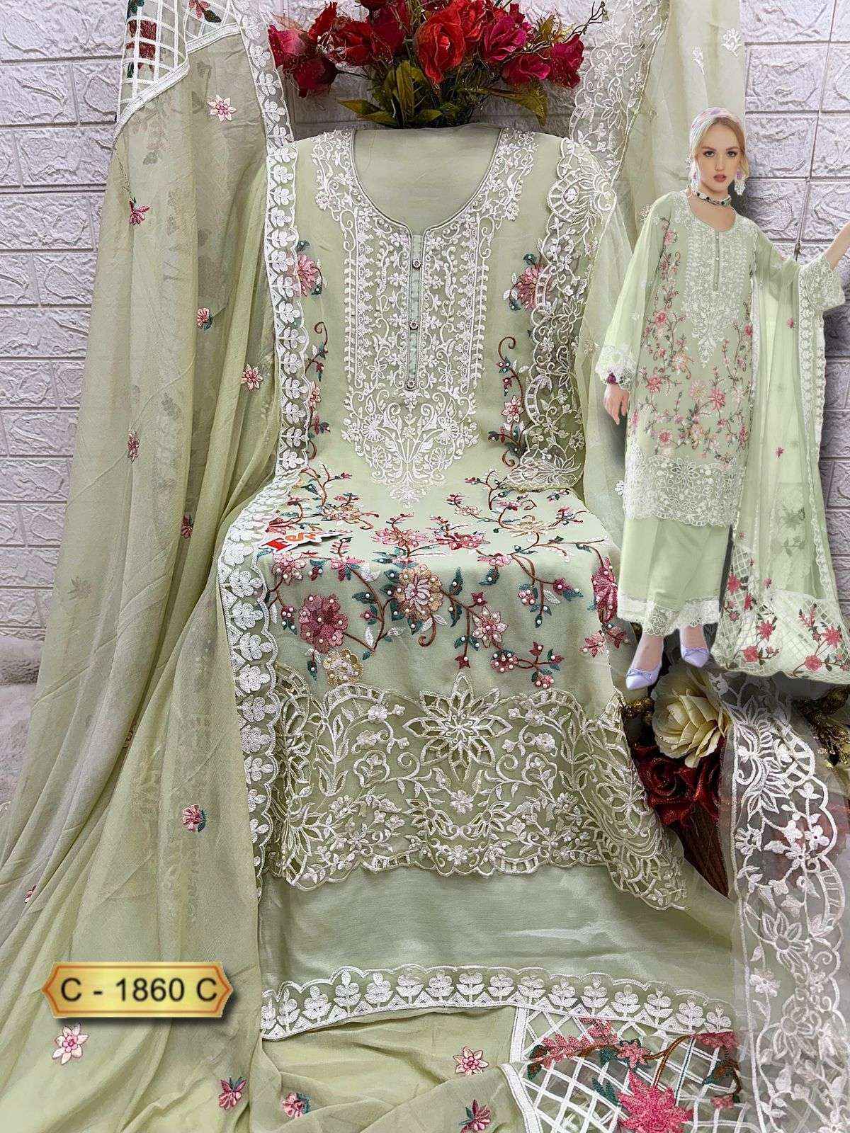 Fepic Rosemeen C 1860 Georgette Dress Material  Georgette Dress Material wholesale price ( 3 pcs catalog )