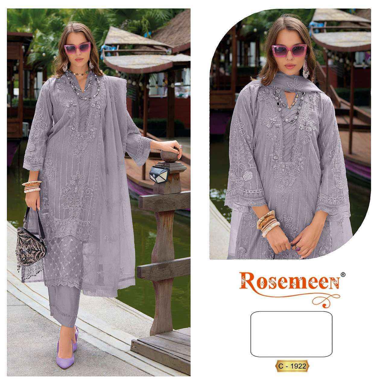 Fepic Rosemeen C 1922 Organza Dress Material Wholesale Price ( 3 Pcs Catalog )