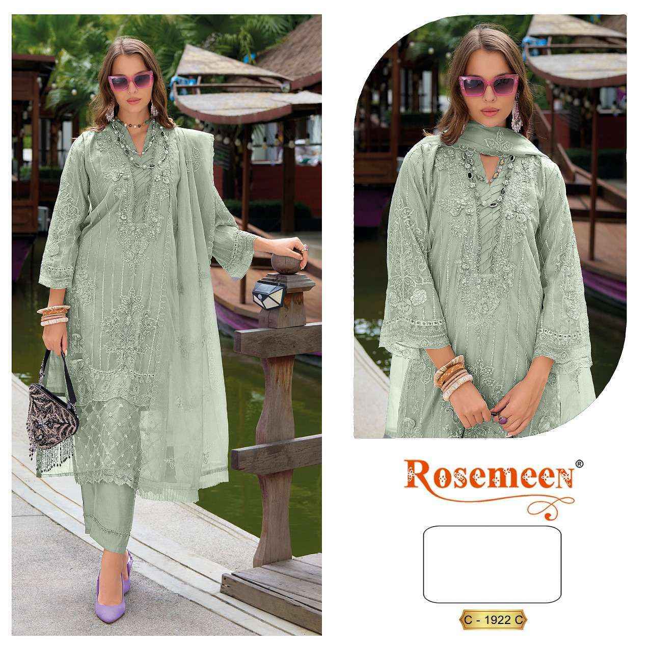 Fepic Rosemeen C 1922 Organza Dress Material Wholesale Price ( 3 Pcs Catalog )