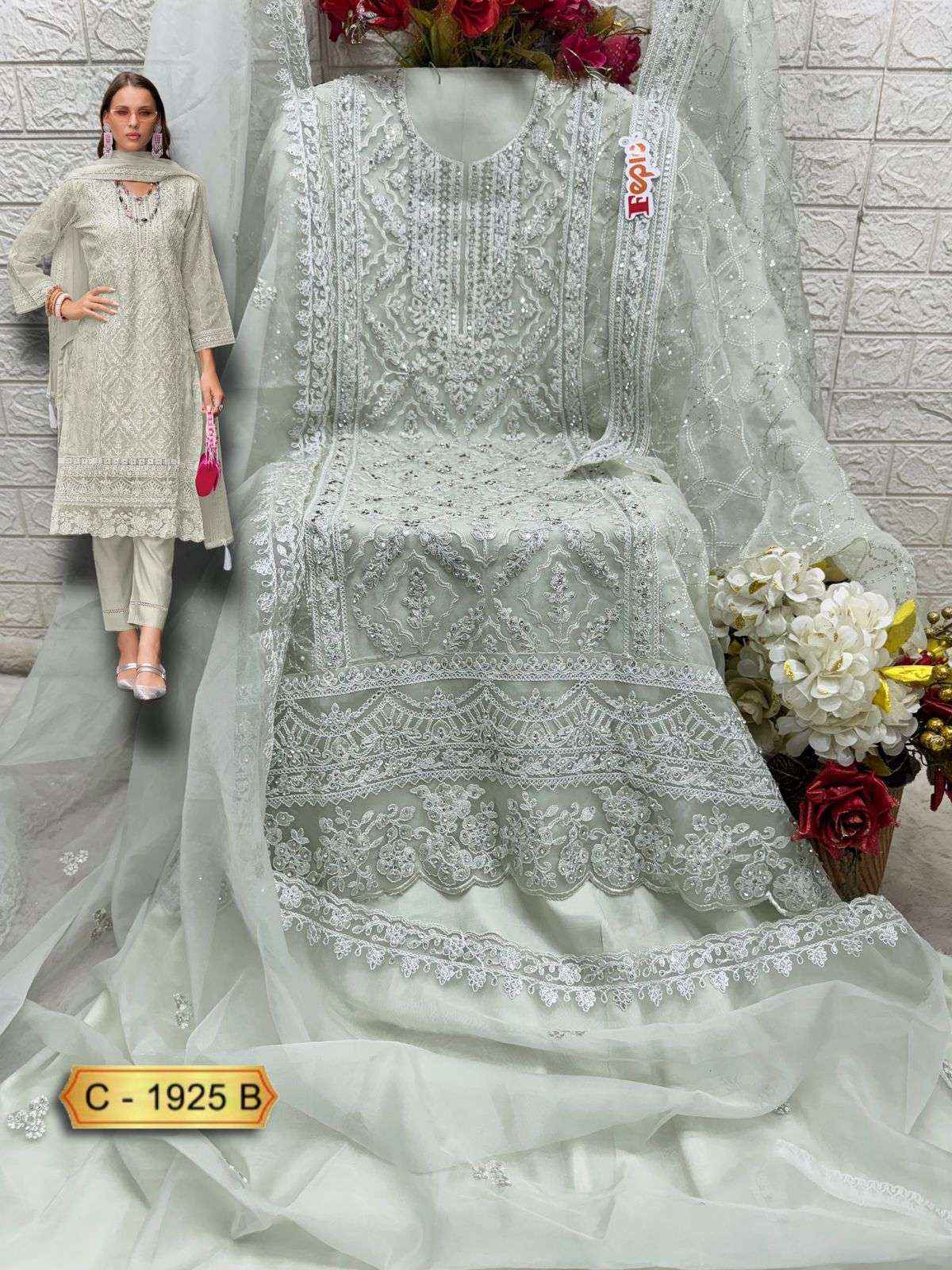 Fepic Rosemeen C 1925 Organza Dress Material Wholesale Price ( 3 Pcs Catalog )