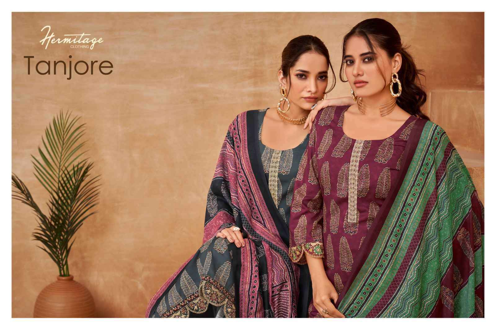 Hermitage Tanjore Wholesale Ladies Designer Dress Material ( 6 Pcs Catalog )