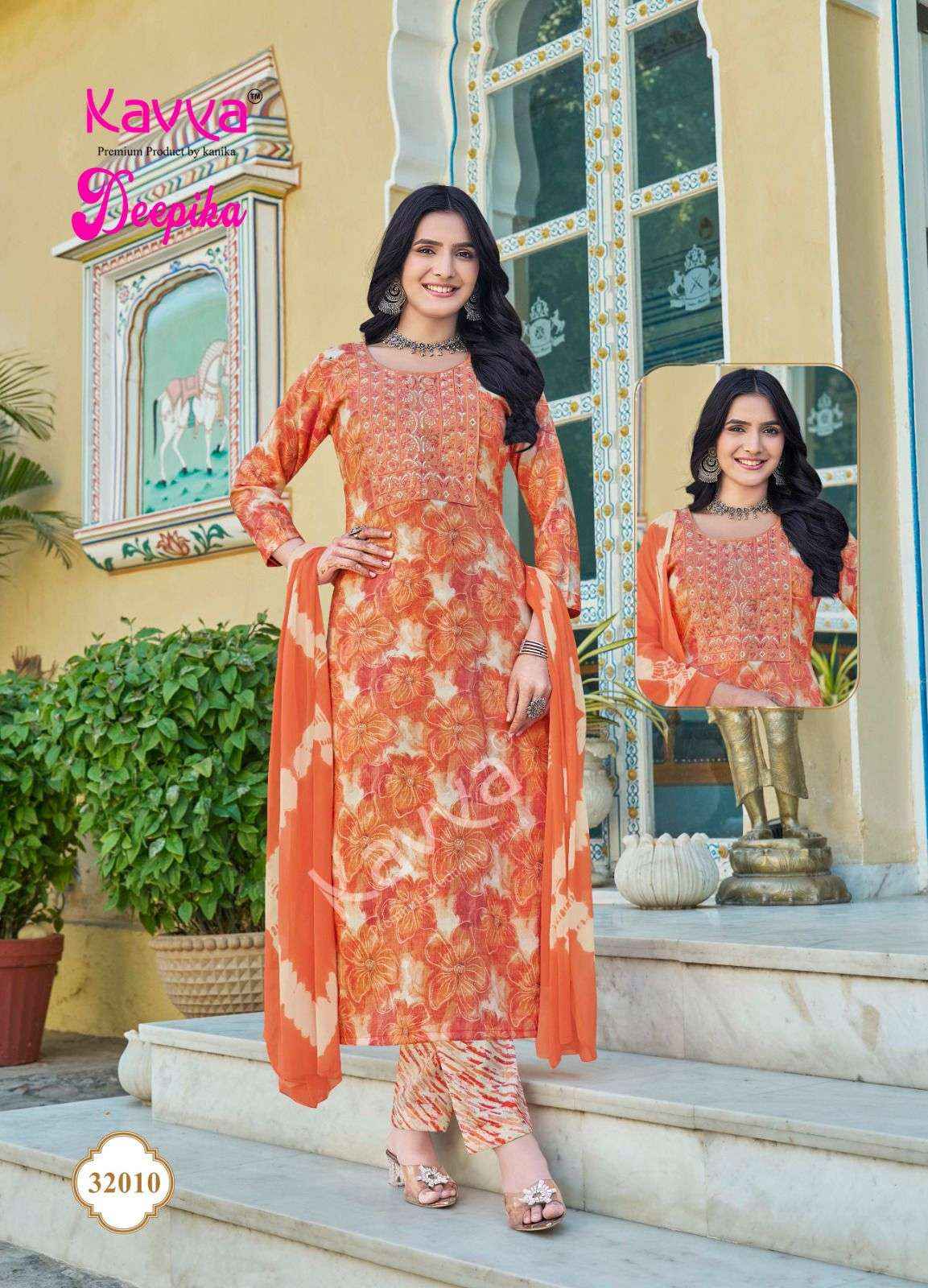 Kavya Deepika Vol 32 Wholesale Readymade Suits ( 10 Pcs Catalogue )