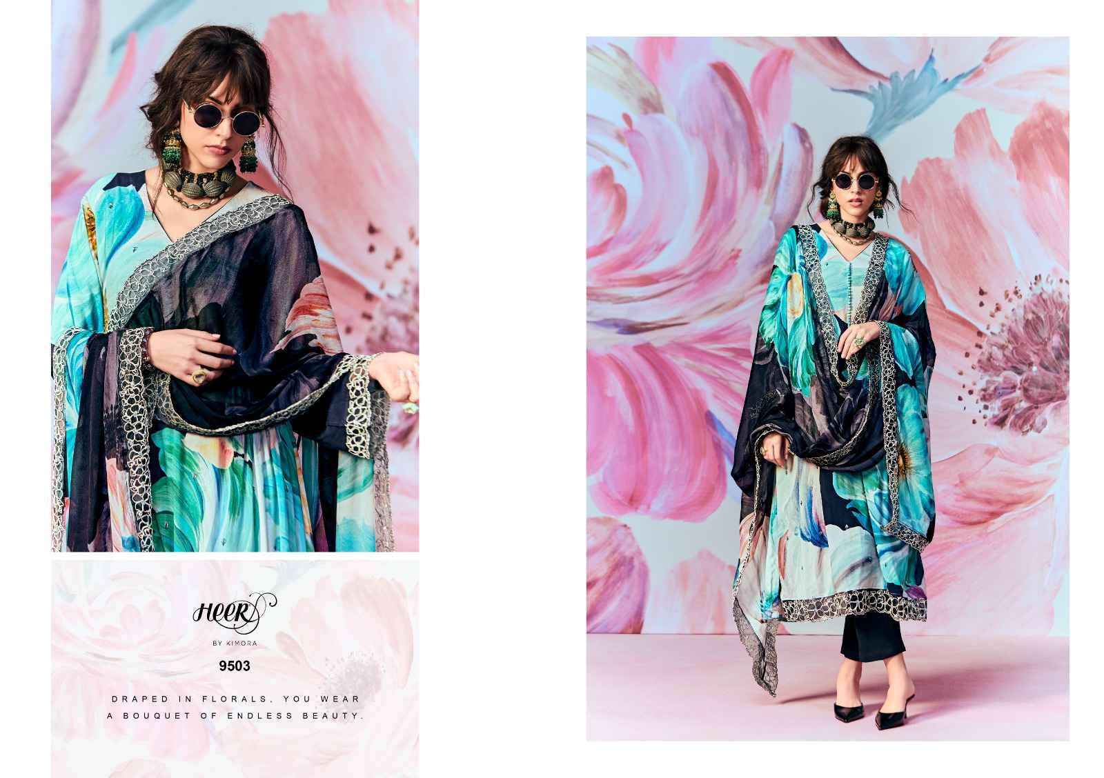 Kimora Heer Super Star Pure Muslin Fancy Ladies Suit wholesale price ( 6 pcs catalog )