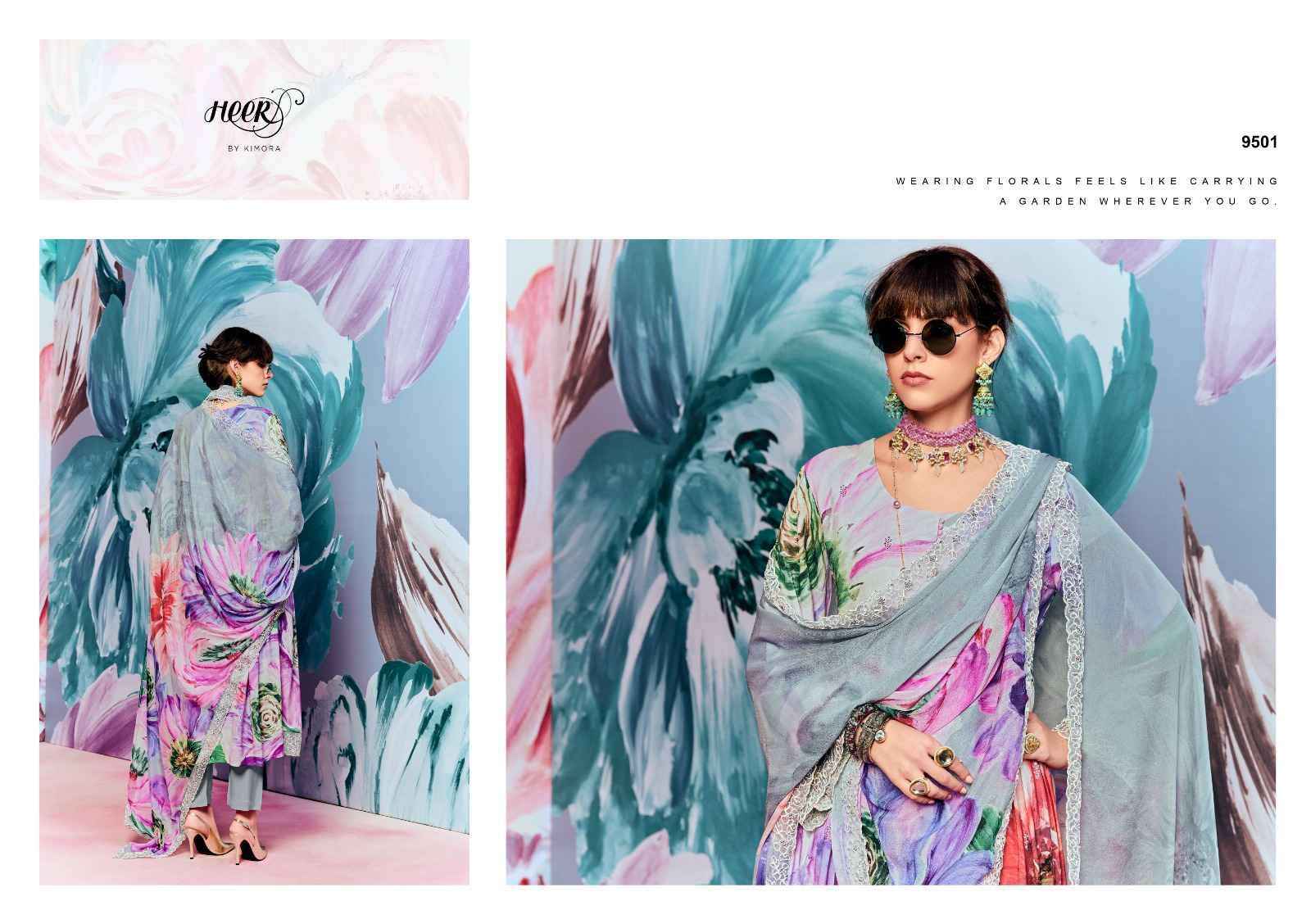 Kimora Heer Super Star Pure Muslin Fancy Ladies Suit wholesale price ( 6 pcs catalog )
