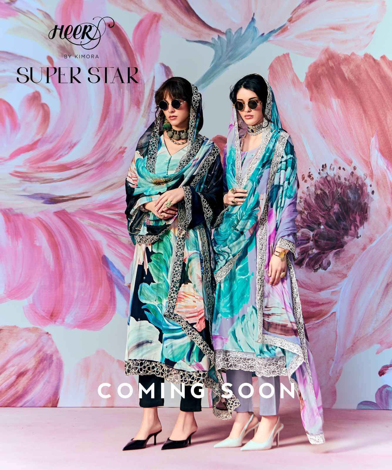 Kimora Heer Super Star Pure Muslin Fancy Ladies Suit wholesale price ( 6 pcs catalog )
