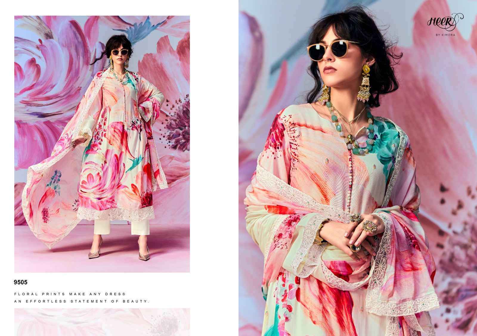 Kimora Heer Super Star Pure Muslin Fancy Ladies Suit wholesale price ( 6 pcs catalog )